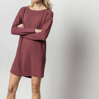 Lilla P - Women's Seamed Boatneck Dress