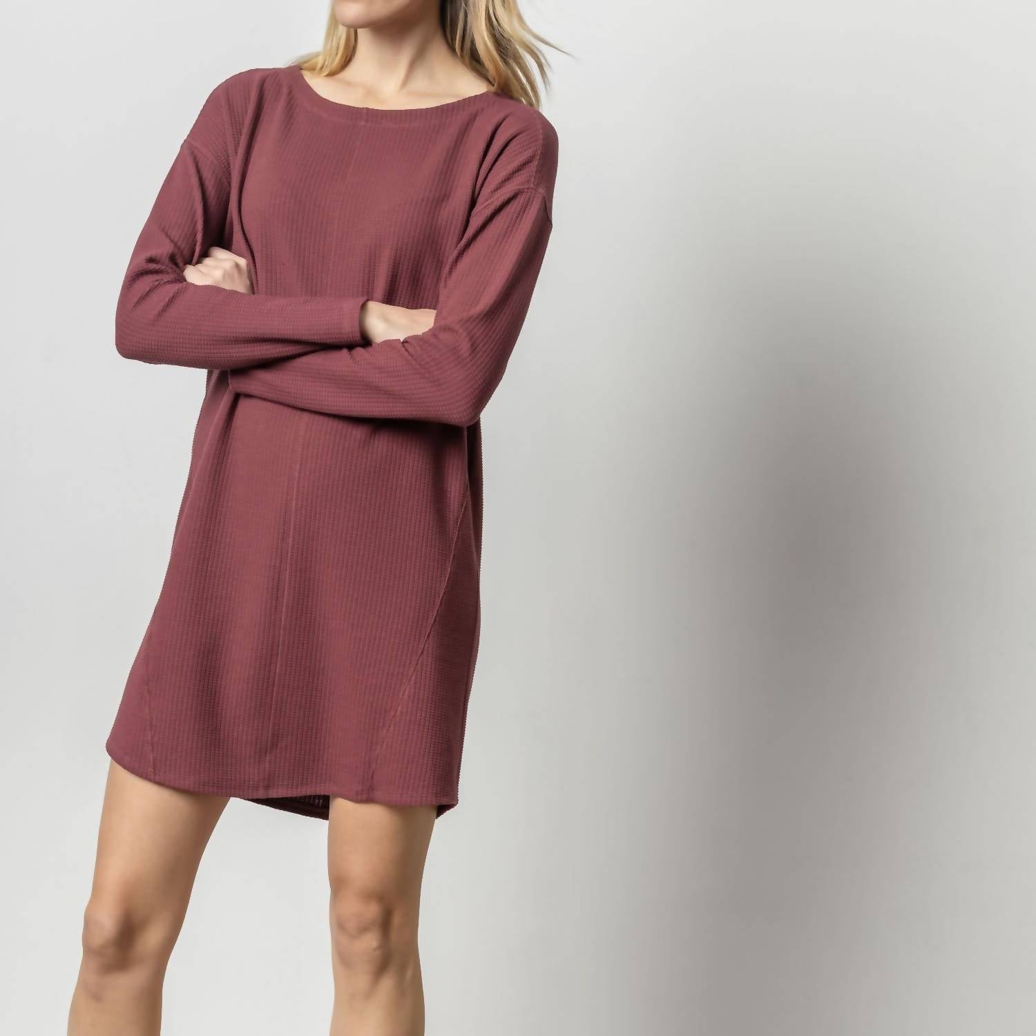 Lilla P - Women's Seamed Boatneck Dress