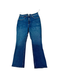 SPRWMN Pre-loved Women's Classic Ankle Flare Jeans in dark blue - women's jeans