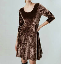 Tough Luv - Studded Velvet Skater Dress