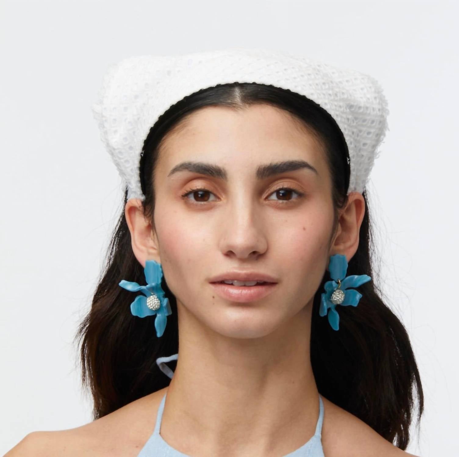 Lele Sadoughi - Women's Azure Small Crystal Lily Earrings
