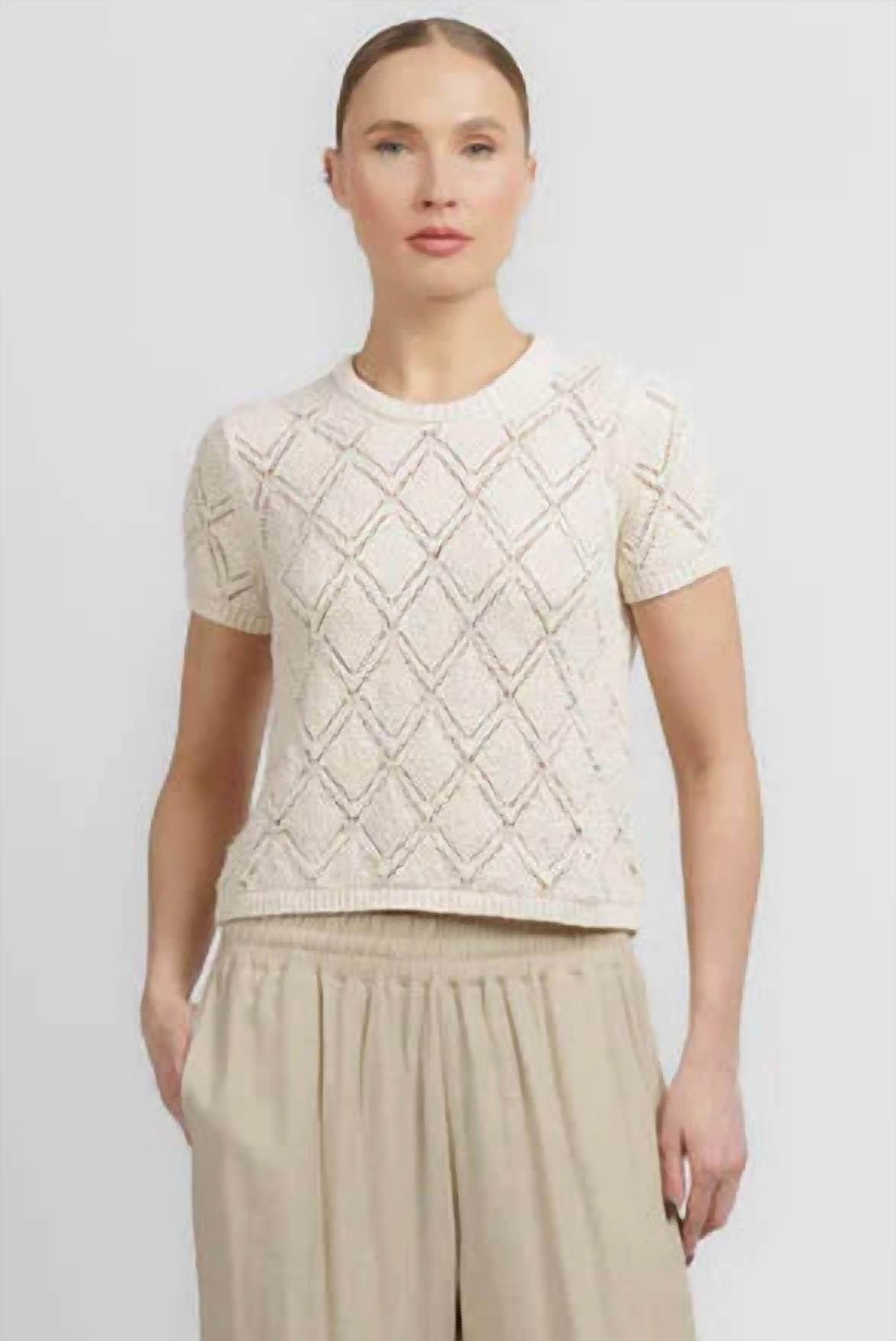 White + Warren - Cotton Pointelle Top