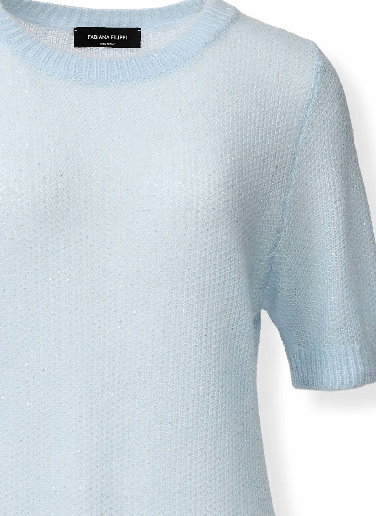 Fabiana Filippi - Short Sleeve Sweater With Sequins