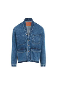 Current/Elliott - Denim Button Down Blazer