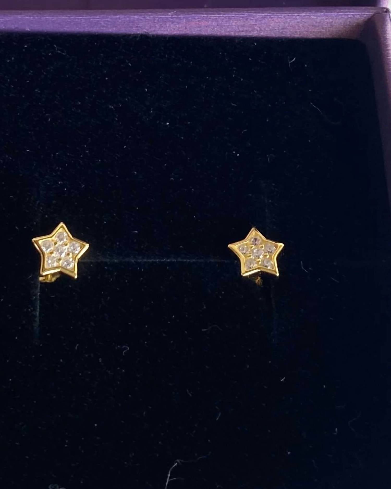 Jack and Jewelz Women's Star Earrings in gold - women's jewelry