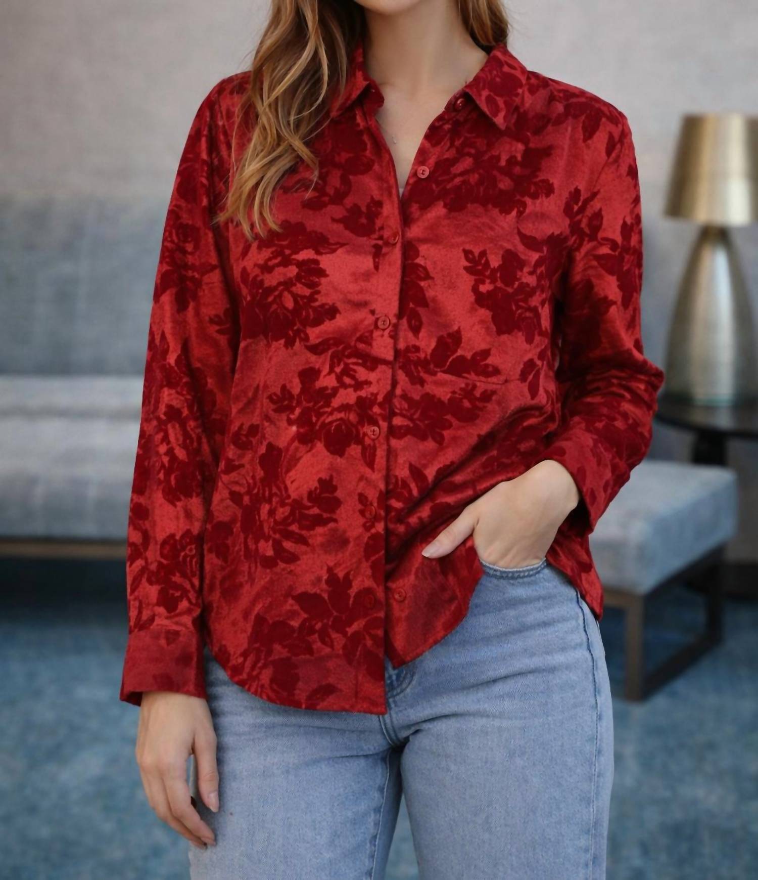 Joy Joy - Burnout blouse
