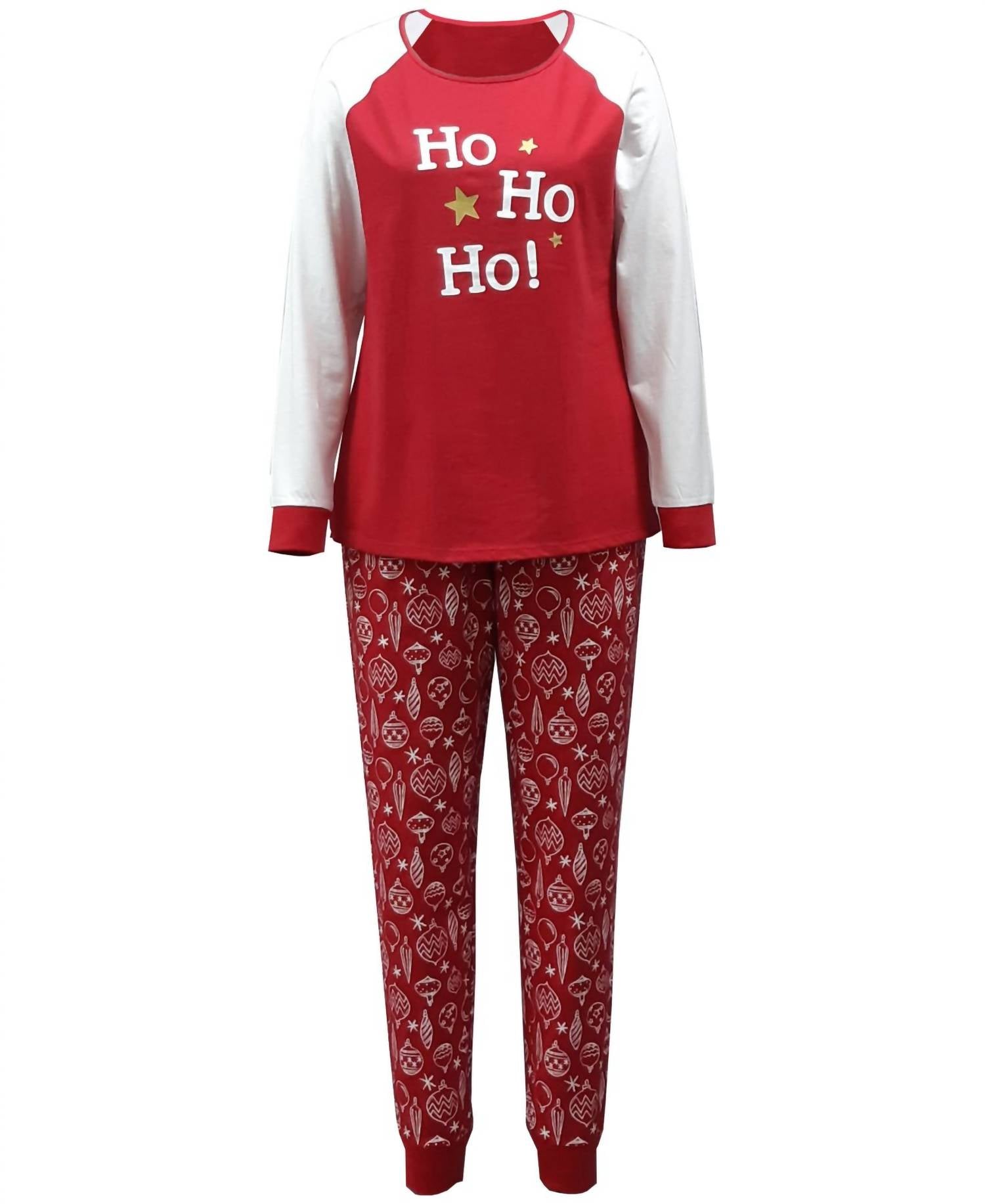Family Pjs - Women's Sleepwear Ornament Print Pajama Set