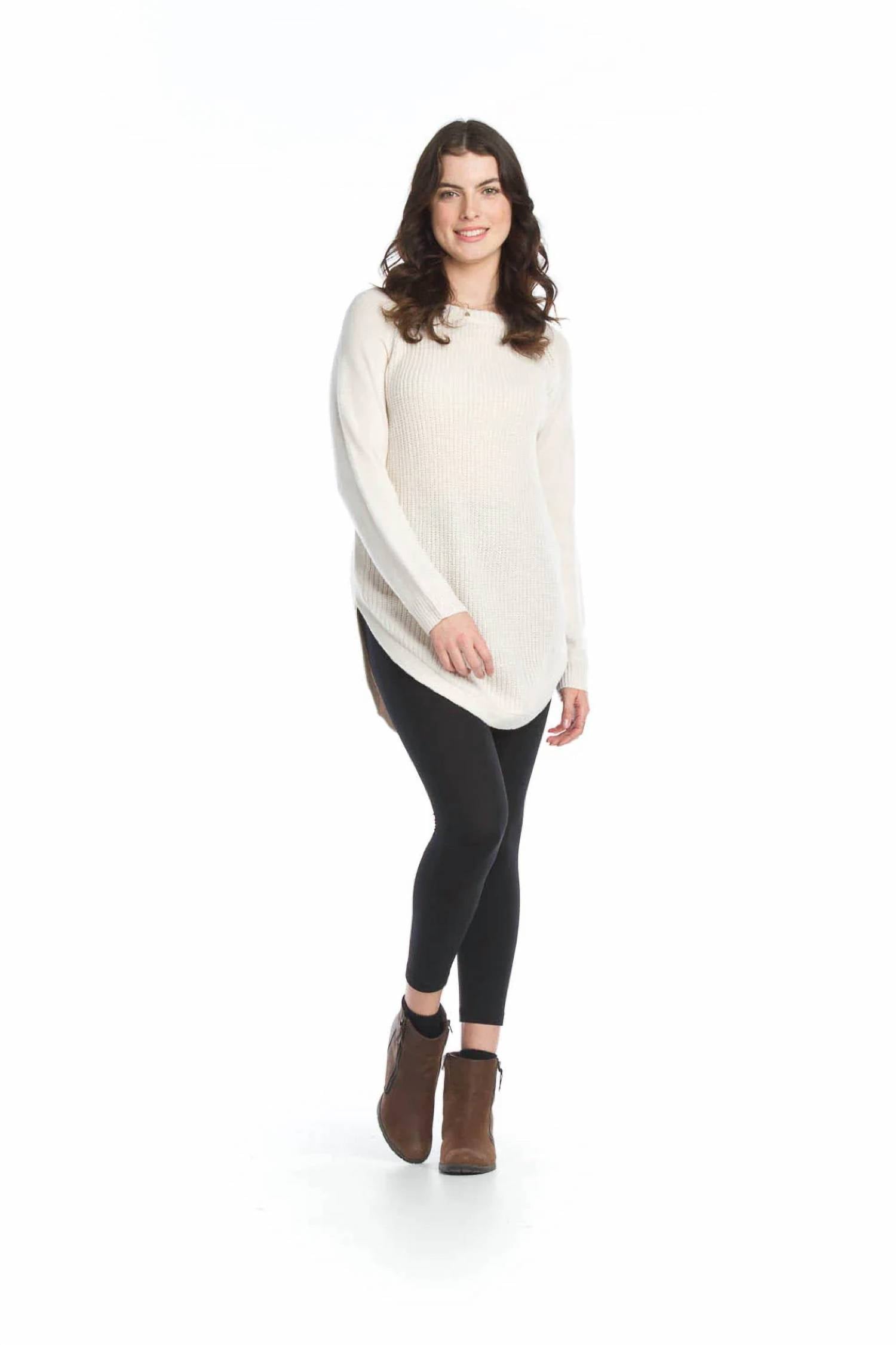 Papillon - Long Sleeve Sweater With Zip Side