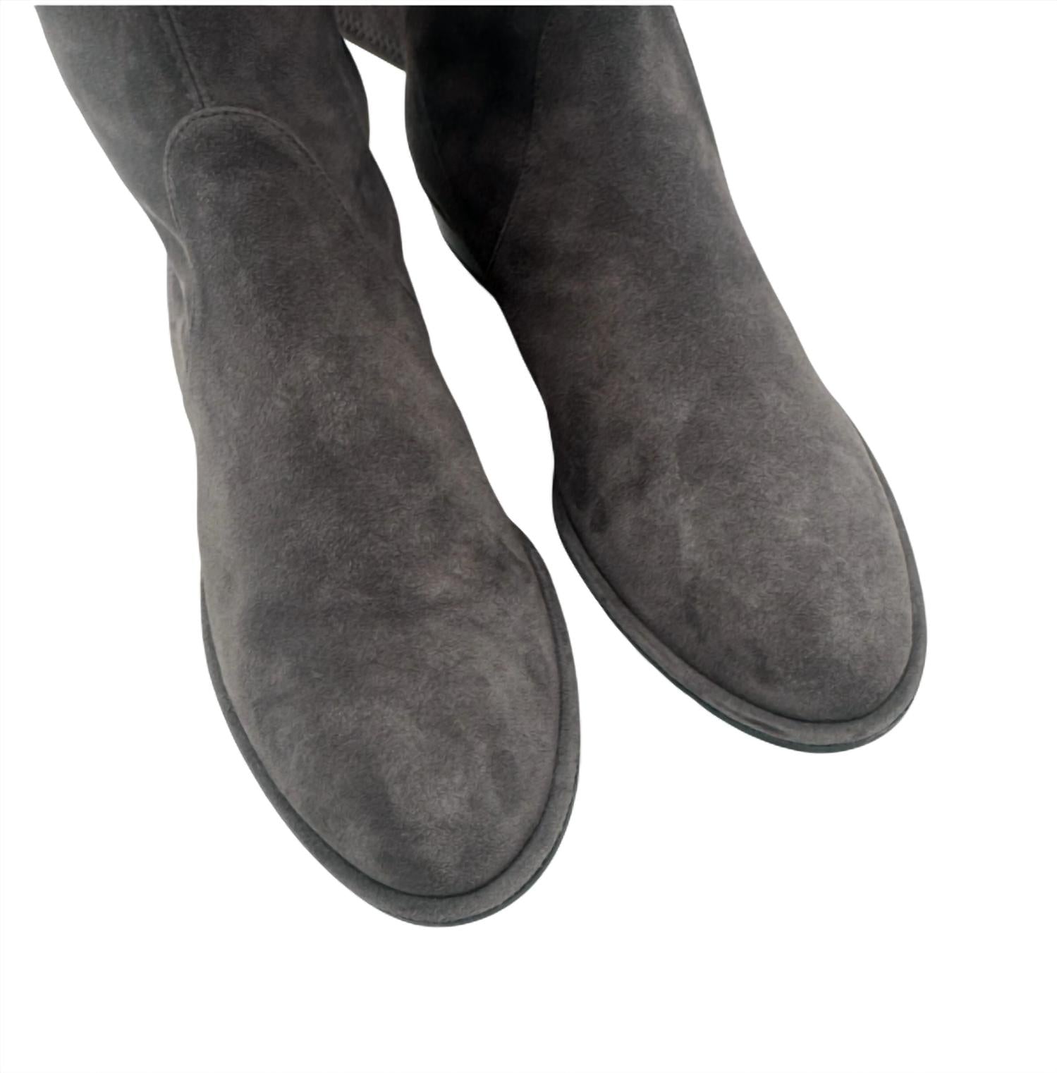 Stuart Weitzman - Lowland Flat Stretch Suede Over The Knee Boots