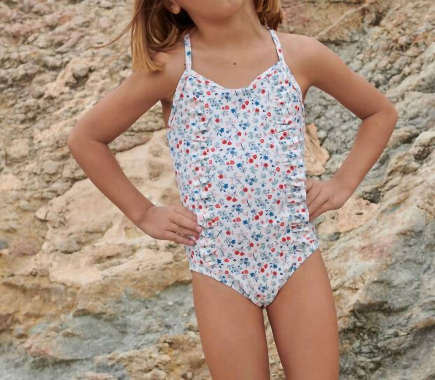 Petit Bateau - Girl's One-piece Floral Swimsuit