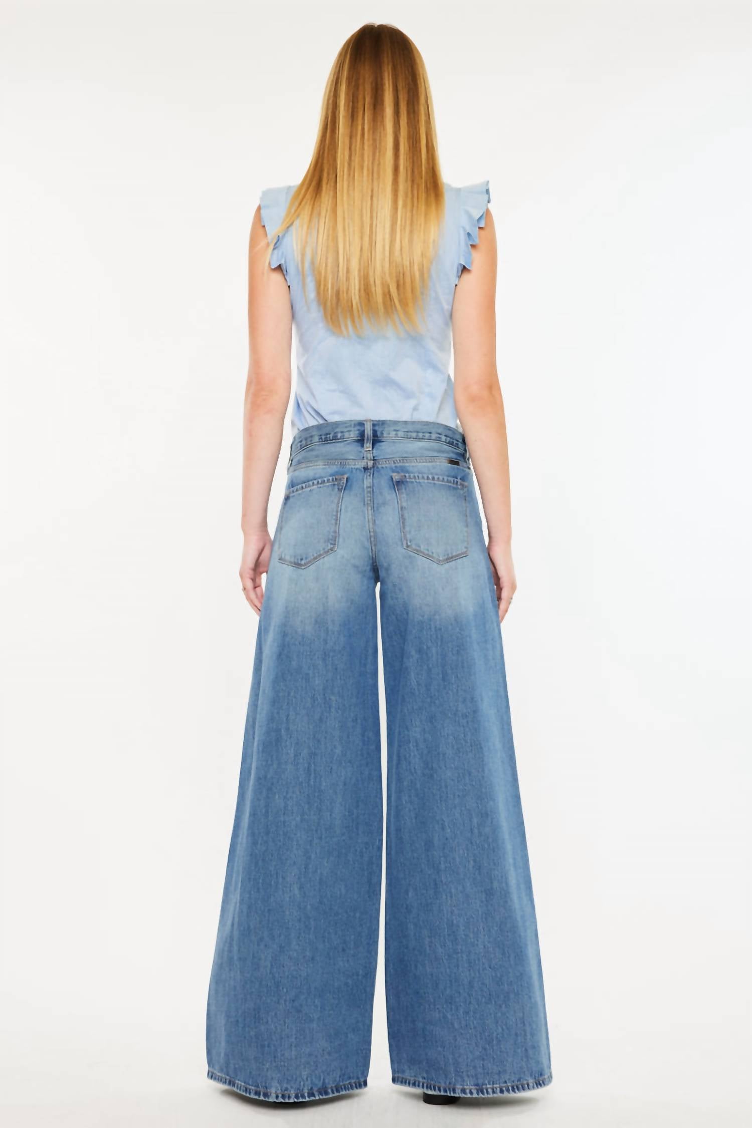 Kancan - Mid Rise Super Wide Jeans