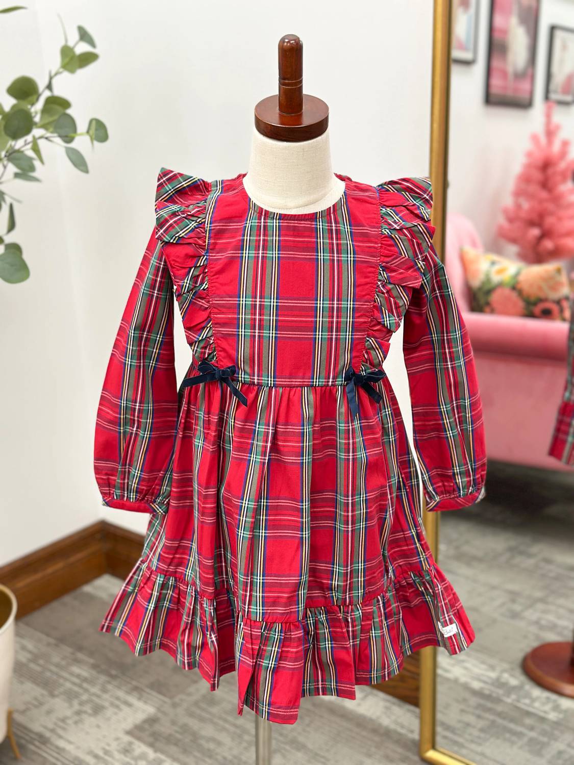 Rufflebutts - Girl's Plaid Ruffle Dress