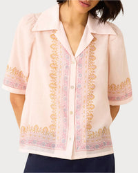 Alix Of Bohemia - Lattice Print Short Sleeve Shirt