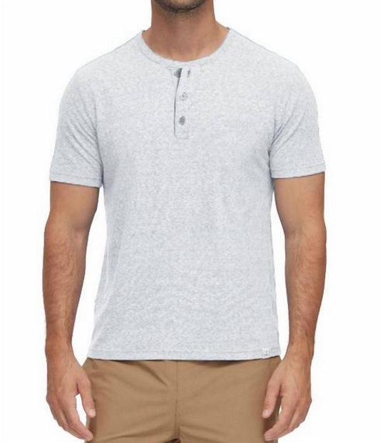 Flags & Anthem - Biscoe Ss Snowy Stripe Henley Shirt