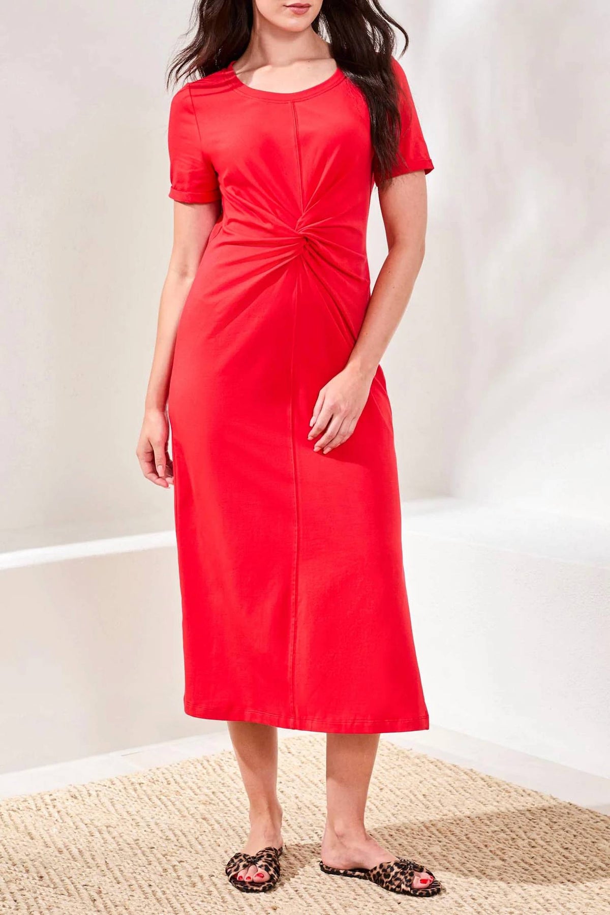 Tribal - Twisted Knot Front Midi Dress