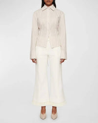 Clea - Herman Striped Fitted Button-front Shirt