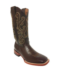 Ferrini Men's Square Toe Boot in brown - men's boots