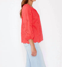 Lovestitch - Denise Floral Detail Raglan Sleeve Top