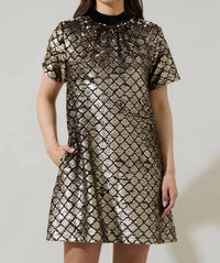 Sugarlips - Leslie Sequin Nova Back Bow Tie Mini Dress