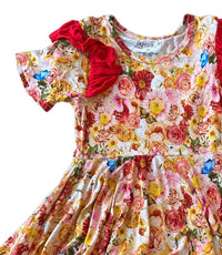 Laree + Co. - Girl's Charlotte Bamboo Ruffle Spin Dress