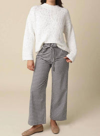 Olivaceous - Isis Gingham Tie-Waist Pants