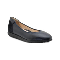 Ara Women's Sarah Ballet Flat in black calf and suede - women's flats - detail view