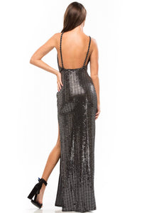 Oh My Love - All Shook Up Metallic Maxi Dress