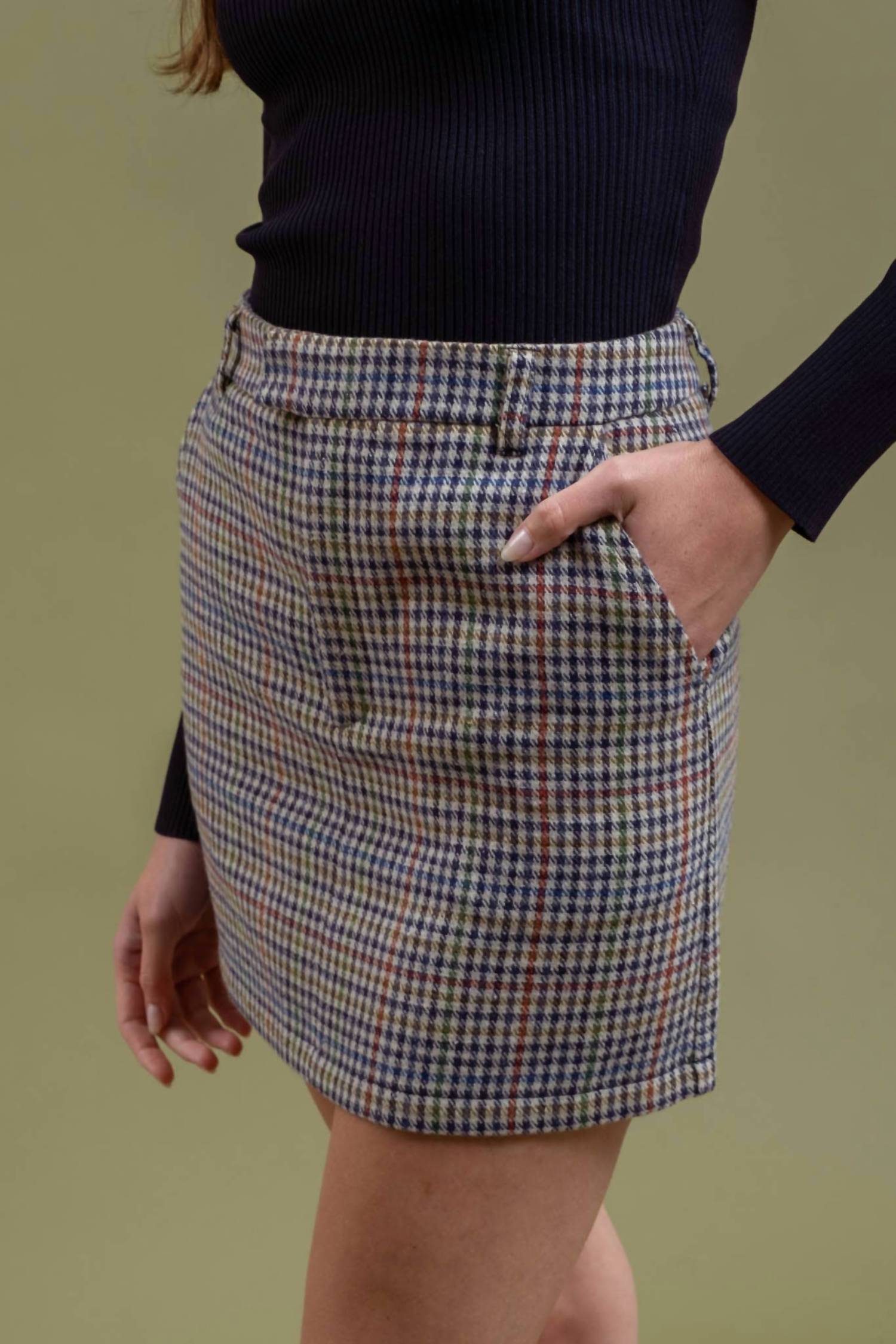 The Workshop Studio - HIGH WAIST PLAID MINI SKIRT