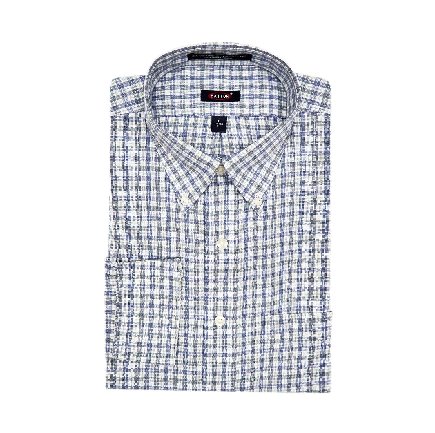 Batton - Men's Cotton Long Sleeve Sport Shirt