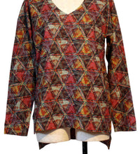Nally & Millie - Women's Kaleidoscope V Neck Top
