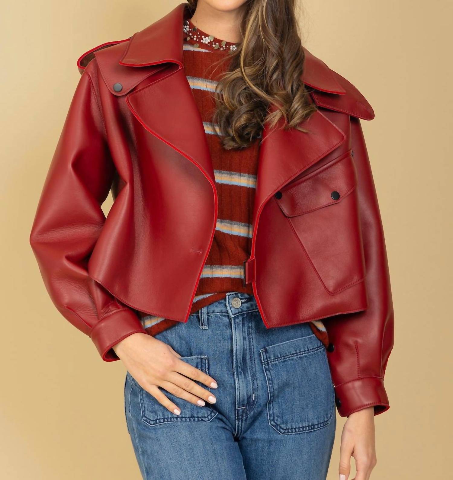 Jessie Liu - Lambskin Moto Jacket