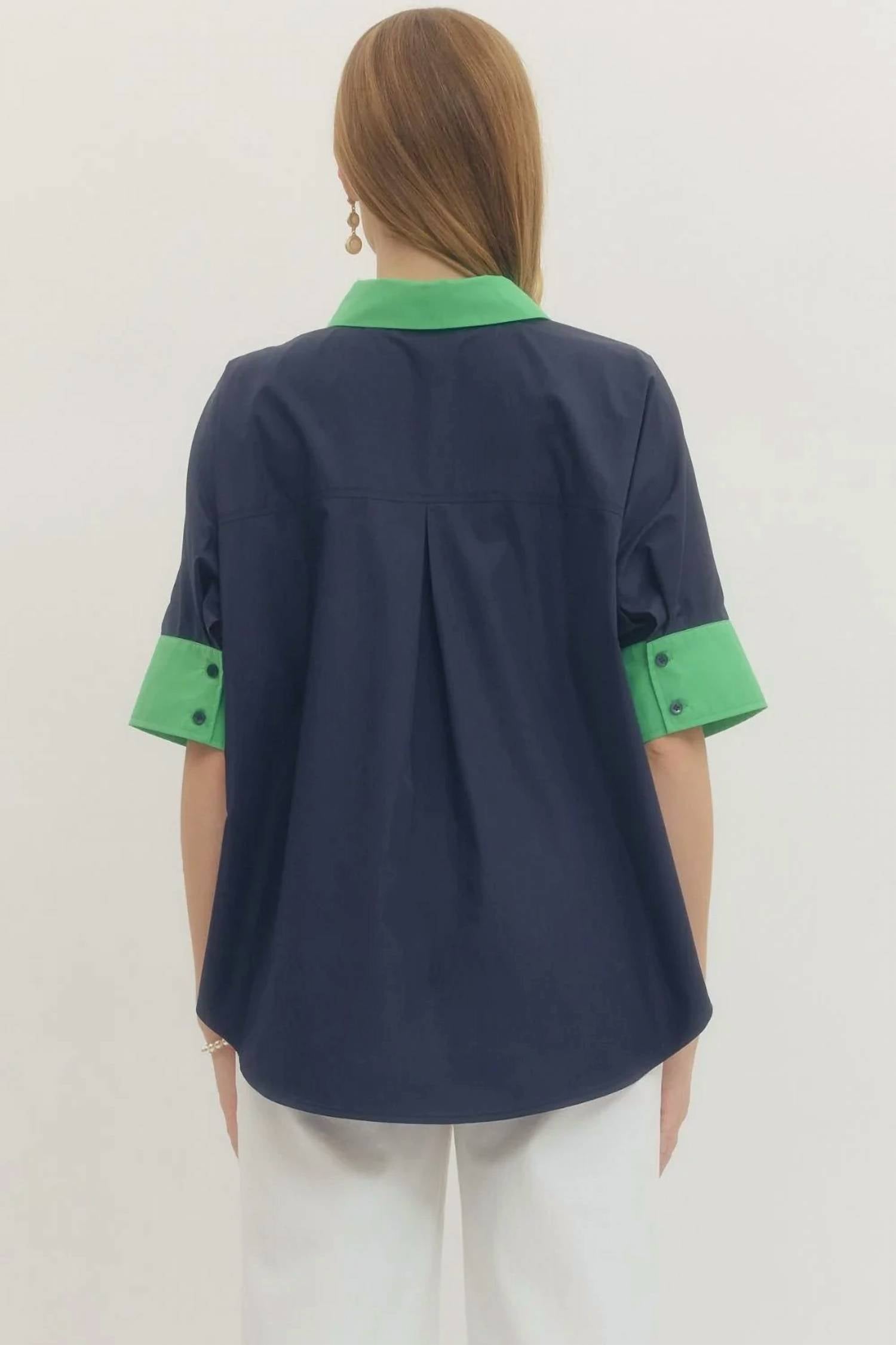 Entro - Solid Short Sleeve Top