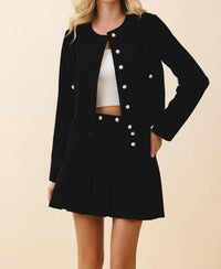 Tcec - Georgie Pearl Embellished Mini Skirt