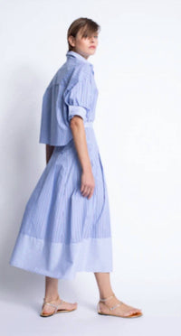Karina Grimaldi - Malaga Striped Midi Skirt