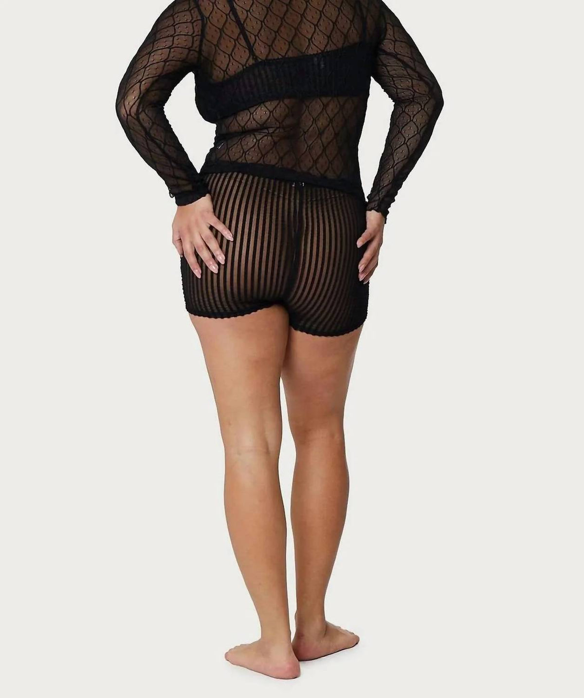 Find Me Now - Wanda Mesh Long Sleeve Mock Neck Top