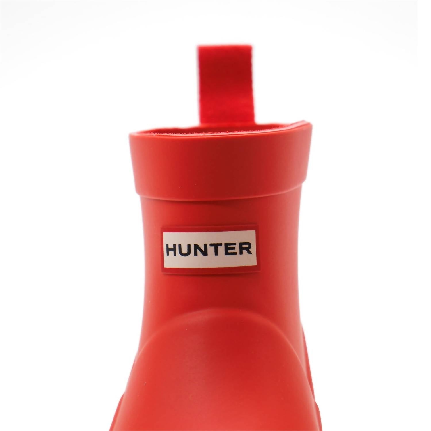HUNTER Girls Play Rain Boots in logo red - kids' shoe - detail view