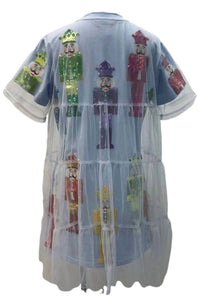 QUEEN OF SPARKLES Nutcracker Tulle Dress in blue rainbow - women's dress - view 5