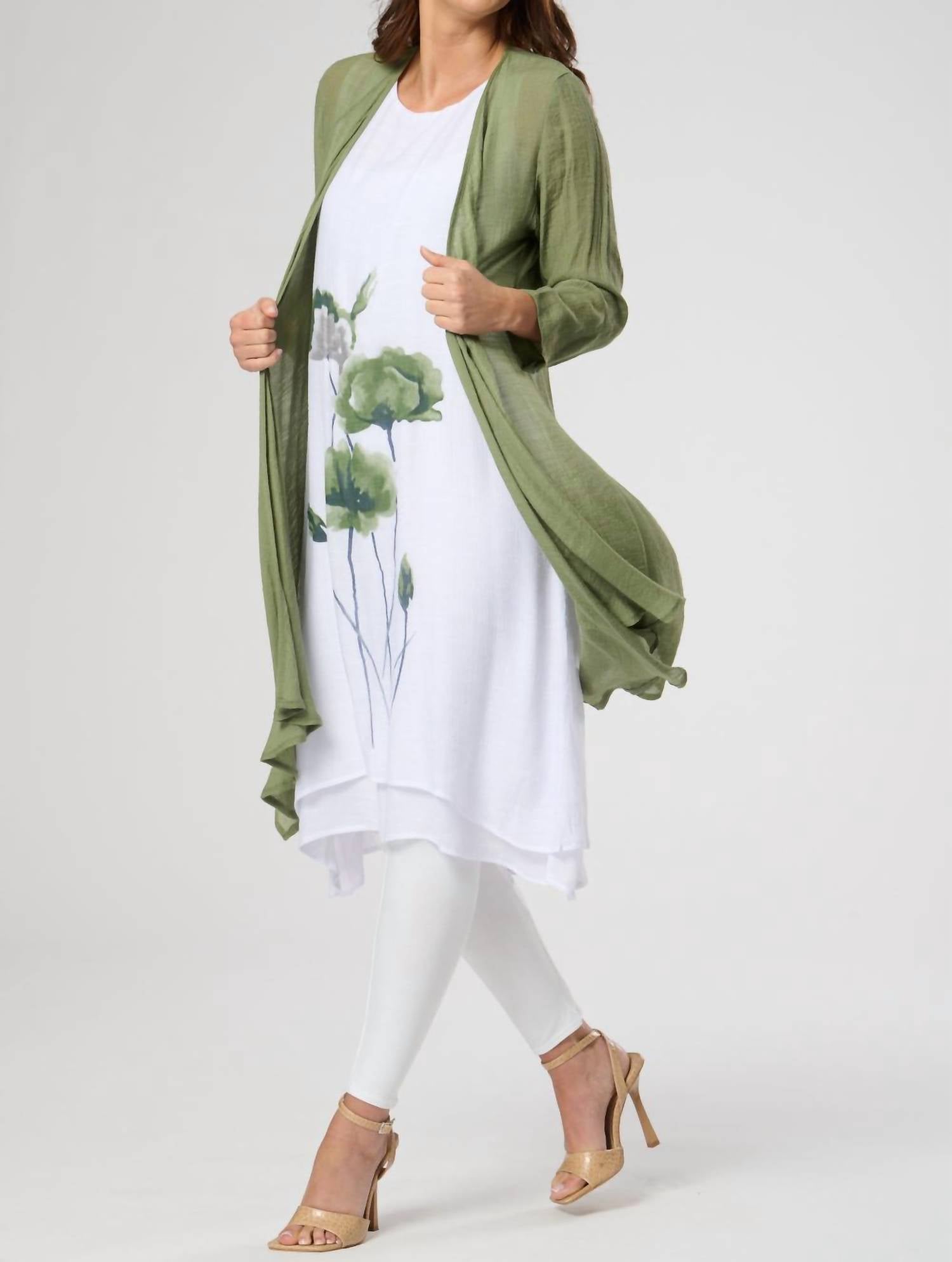 Saloos - Long Dress With Jacket Set