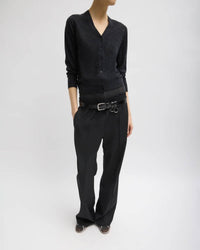 Tibi Tropical Wool Scottie Jogger in black - women's pants - view 4
