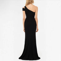 Betsy & Adam - Women's One Shoulder Scuba Crepe Dress