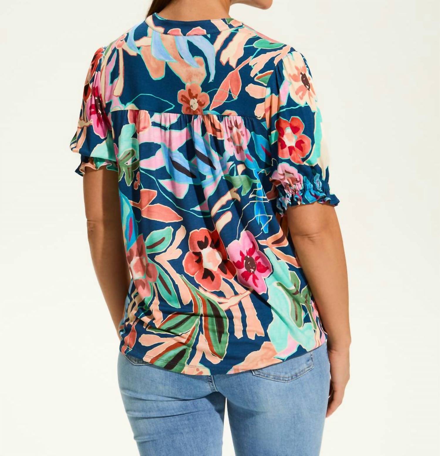 Fdj - Ellbow Sleeve Embellished Top