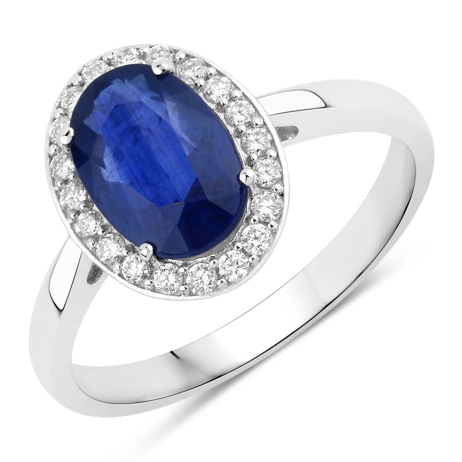 Diana M Jewels Women's Oval Natural Sapphire Fashion Ring (2.30 Ct) - Classic Plus in 18k white gold - women's jewelry