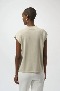 Joseph Ribkoff - Mock Neck Embellished Sleeveless Top