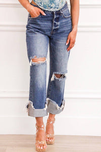 Special A - Margot High Waisted Distressed Cuffed Jeans