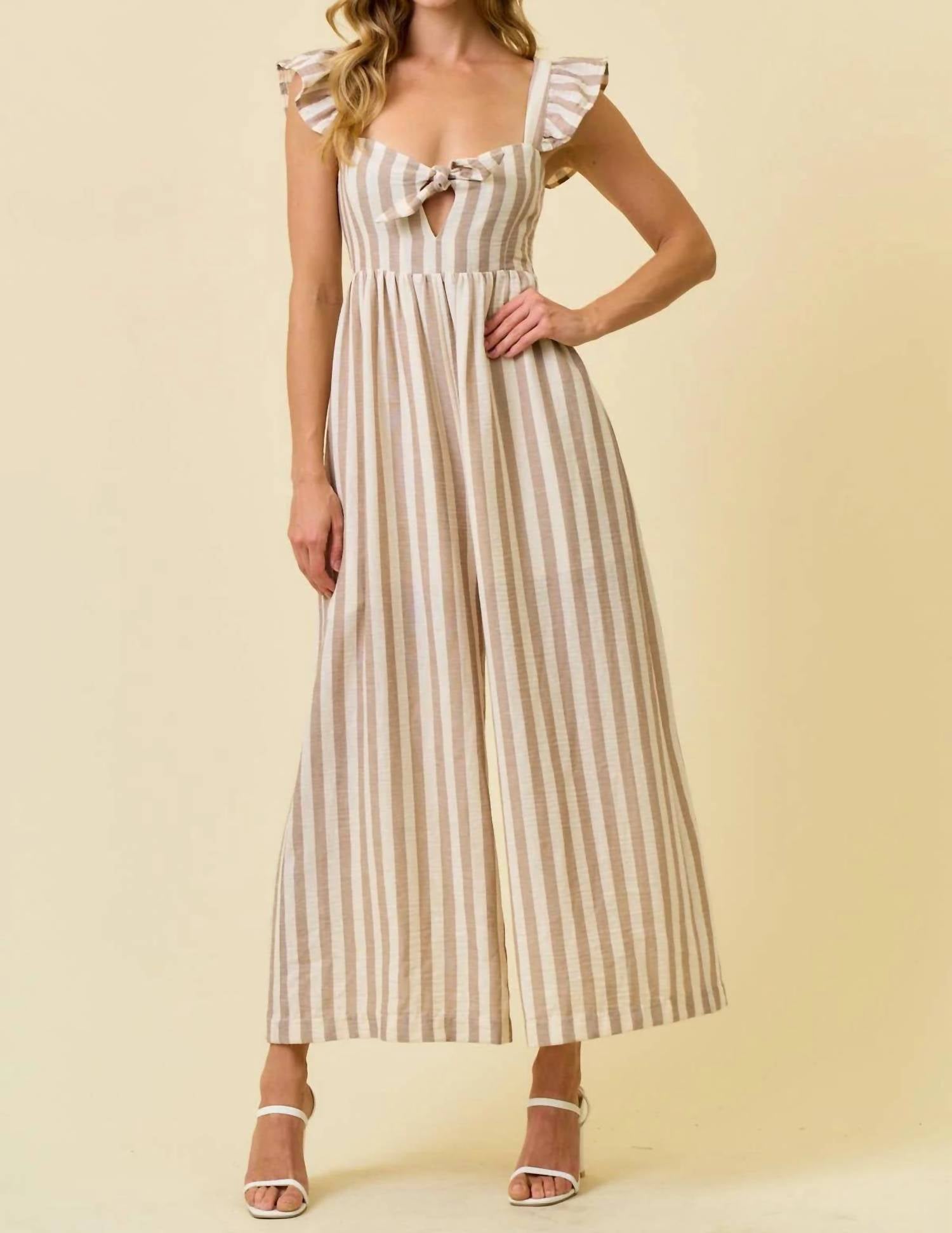 Doe And Rae - Stella Wide Leg Culotte Jumpsuit