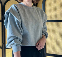 Luvee - Trendy Note Cropped Sweatshirt