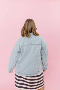 Mikarose Elodie Denim Jacket in light wash - women's jacket - view 8