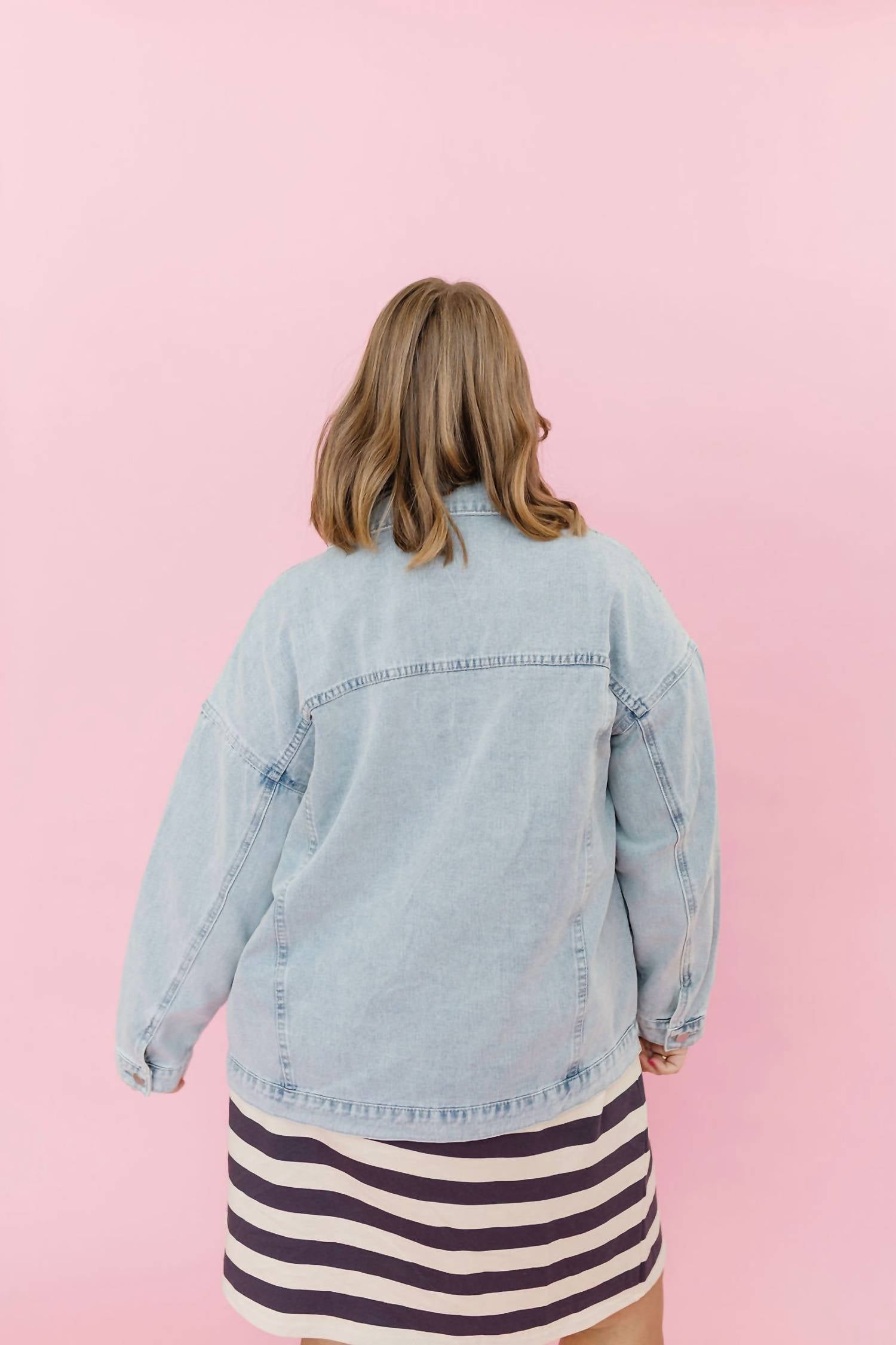 Mikarose Elodie Denim Jacket in light wash - women's jacket - view 8