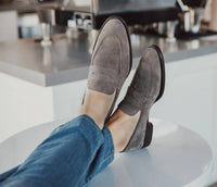 Scarpe Di Bianco - Men's Sc524 Velour Peltro Loafers