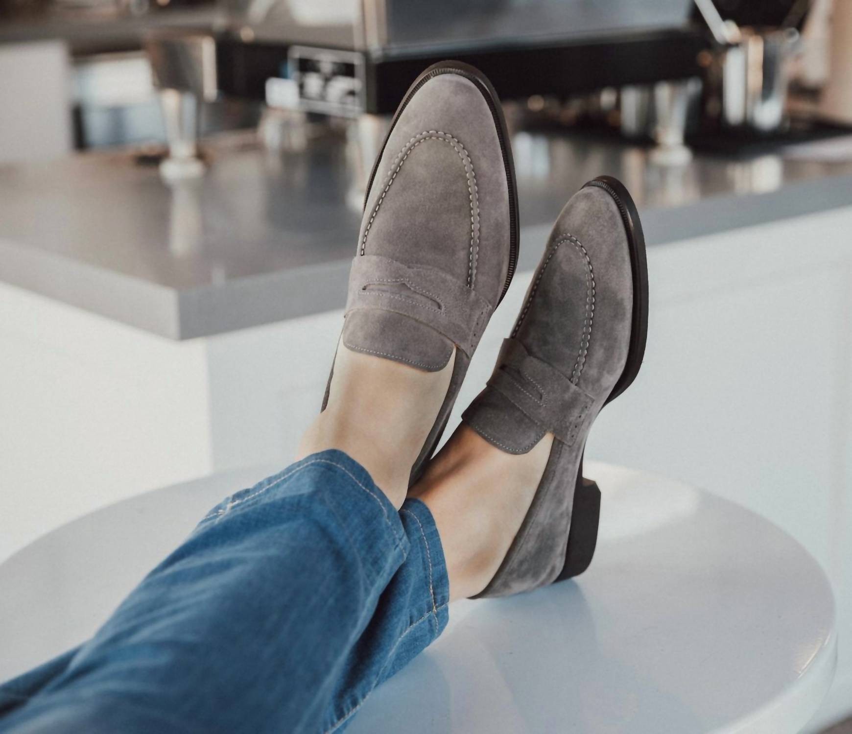 Scarpe Di Bianco - Men's Sc524 Velour Peltro Loafers